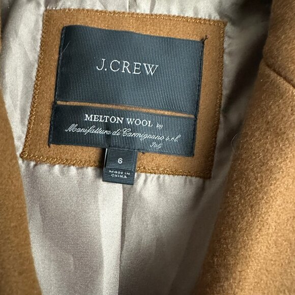J Crew cognac Melton wool Jacket Size 6 - Picture 7 of 9